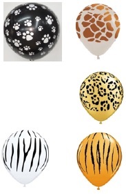GLOBO IMPRESO 12P X 12 ANIMAL PRINT