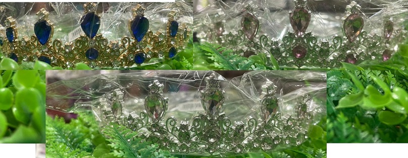 TIARA METAL CON STRASS Y PIEDRAS