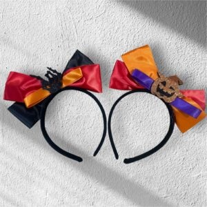 VINCHA HALLOWEEN MOÑO TELA CON APLIQUE