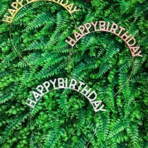 VINCHA METAL CON STRASS HAPPY BIRTHDAY