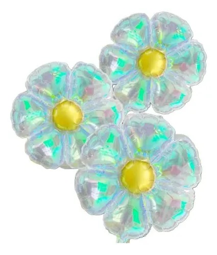 GLOBO FOIL SILUETA 19P MARGARITA IRIDISCENTE