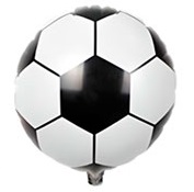 GLOBO FOIL 10P PELOTA BLANCA Y NEGRA
