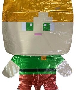 GLOBO FOIL SILUETA MINECRAFT STEVE 65X40 CM