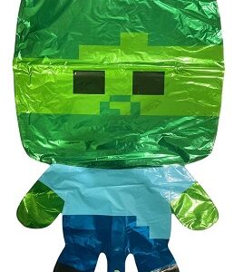 GLOBO FOIL SILUETA MINECRAFT ZOMBIE 65X40 CM