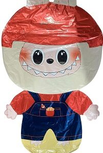 GLOBO FOIL SILUETA LABUBU ROJO 70X40 CM