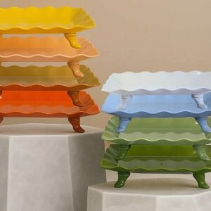 BANDEJA RECTANGULAR PLAST CON ONDAS COLORES NEUTRO