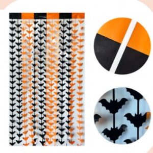 CORTINA 2X1MT HALLOWEEN MURCIELAGOS