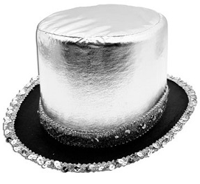 GALERA METALIZADA LENTEJUELAS PLATA