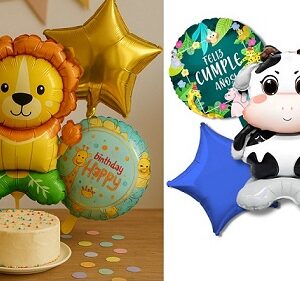 SET 5 GLOBOS VACA / LEON