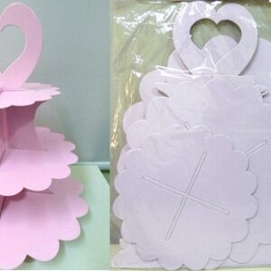 BANDEJA CUPCAKE 3 PISOS LILA PASTEL