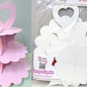 BANDEJA CUPCAKE 3 PISOS BLANCA