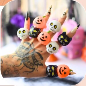 ANILLO CON LUZ HALLOWEEN CALAVERA / GATO