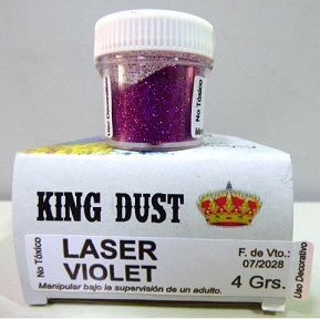 GLITTER COMESTIBLE KING DUST X4G VIOLETA
