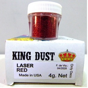 GLITTER COMESTIBLE KING DUST X4G ROJO
