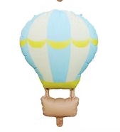 GLOBO FOIL SILUETA GLOBO AEROSTATICO 54X87 CELESTE