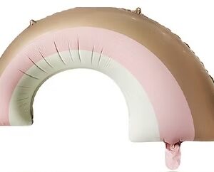 GLOBO FOIL SILUETA ARCOIRIS NUDE ROSA 82X53 CM