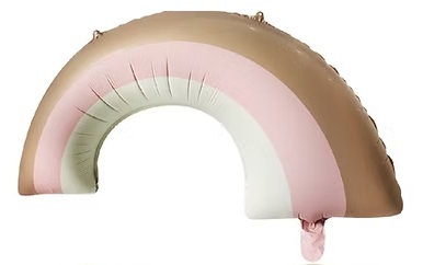 GLOBO FOIL SILUETA ARCOIRIS NUDE ROSA 82X53 CM