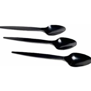 CUCHARA PLAST NEGRA X50