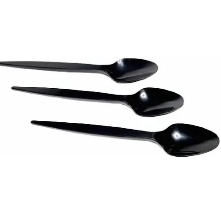 CUCHARA PLAST NEGRA X50