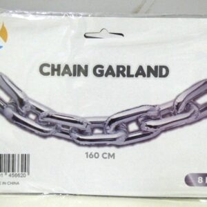 GLOBO FOIL CADENA 160CM PLATA