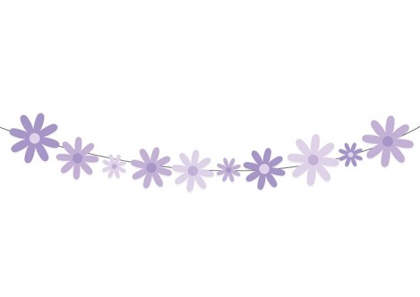 GUIRNALDA MARGARITAS LILA