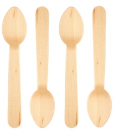 CUCHARA DE MADERA CHICA 11CM X25UNID.