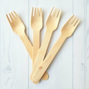 TENEDOR DE MADERA 17CM X 25UNID