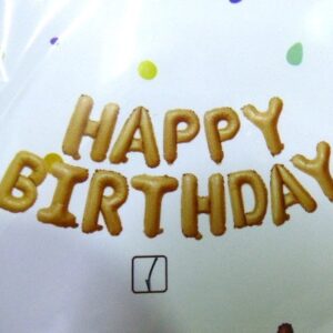 GLOBO FOIL FRASE HAPPY BIRTHDAY NUDE CARAMEL