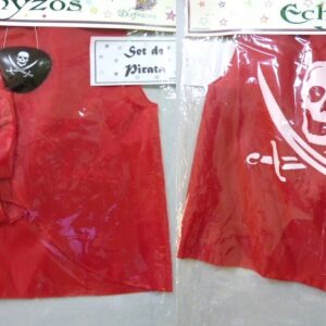 SET PIRATA ROJO / NEGRO