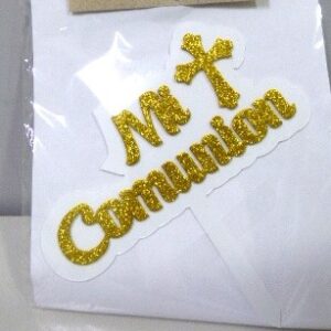 ADORNO PINCHE PLASTICO FRASE MI COMUNION