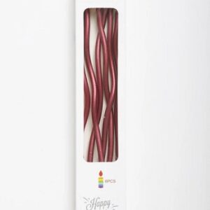 VELAS CURVAS X6 ROJO