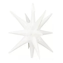 GLOBO FOIL 22P ESTRELLA 14 PUNTAS BLANCO