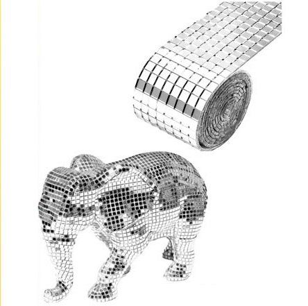 CINTA MOSAICO / BOLA DISCO 5MM 4CM X 1M PLATA