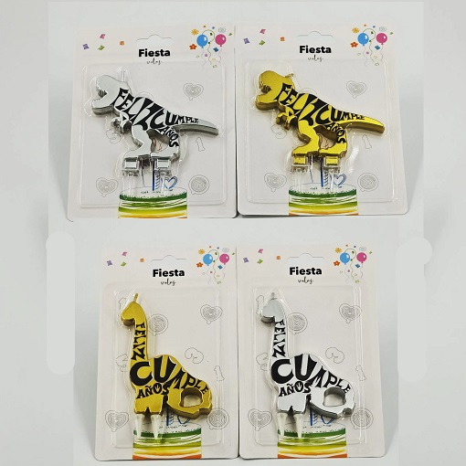 VELA DINOSAURIO FELIZ CUMPLEAÑOS