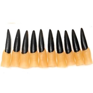 UÑAS DE BRUJA X10 SILICONA NEGRAS