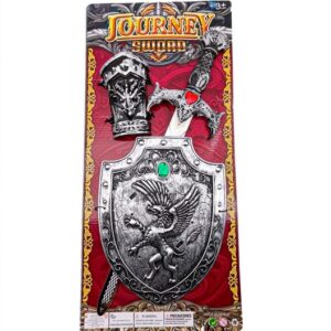 ESPADA CON ESCUDO Y MUÑEQUERA