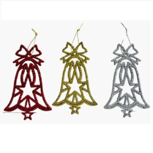 ADORNO NAVIDEÑO CAMPANA CALADA X2