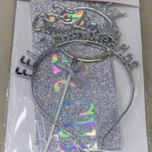 SET BANDA GIBREADA VINCHA Y VARITA FELIZ CUMPLE