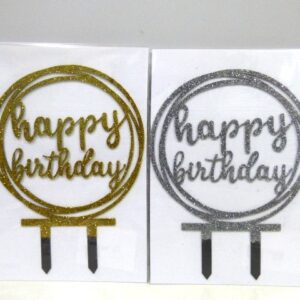 ADORNO PINCHE PLASTICO HAPPY BIRTHDAY REDONDO