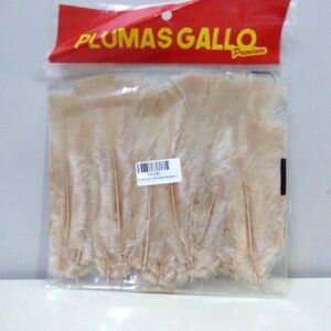 PLUMA GALLO PREMIUM GRANDE X 50U BEIGE