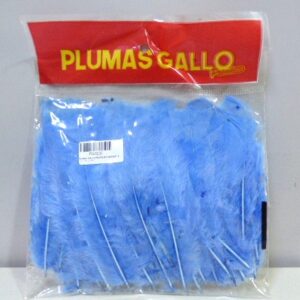 PLUMA GALLO PREMIUM GRANDE X 50U CELESTE
