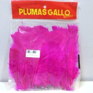 PLUMA GALLO PREMIUM GRANDE X 50U FUCSIA
