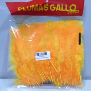 PLUMA GALLO PREMIUM GRANDE X 50U AMARILLO ORO