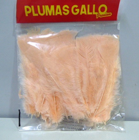 PLUMA GALLO PREMIUM GRANDE X 50U SALMON