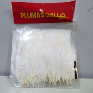 PLUMA GALLO PREMIUM MINI X 50U BLANCA