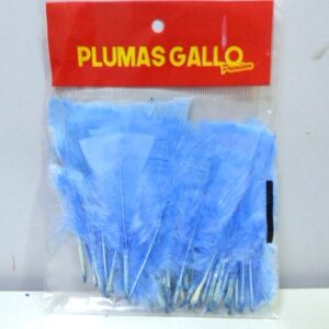 PLUMA GALLO PREMIUM MINI X 50U CELESTE