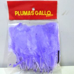 PLUMA GALLO PREMIUM MINI X 50U LILA