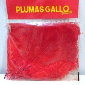 PLUMA GALLO PREMIUM MINI X 50U ROJO