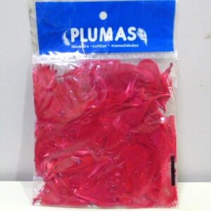 PLUMA GALLO PEQUEÑO ECO X 50U ROJO