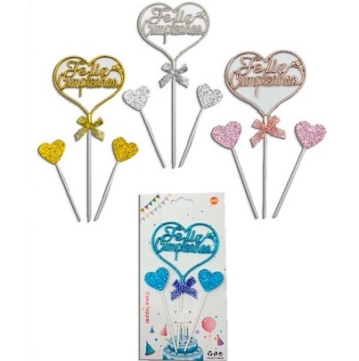 ADORNO PINCHE F C CORAZON 3PCS